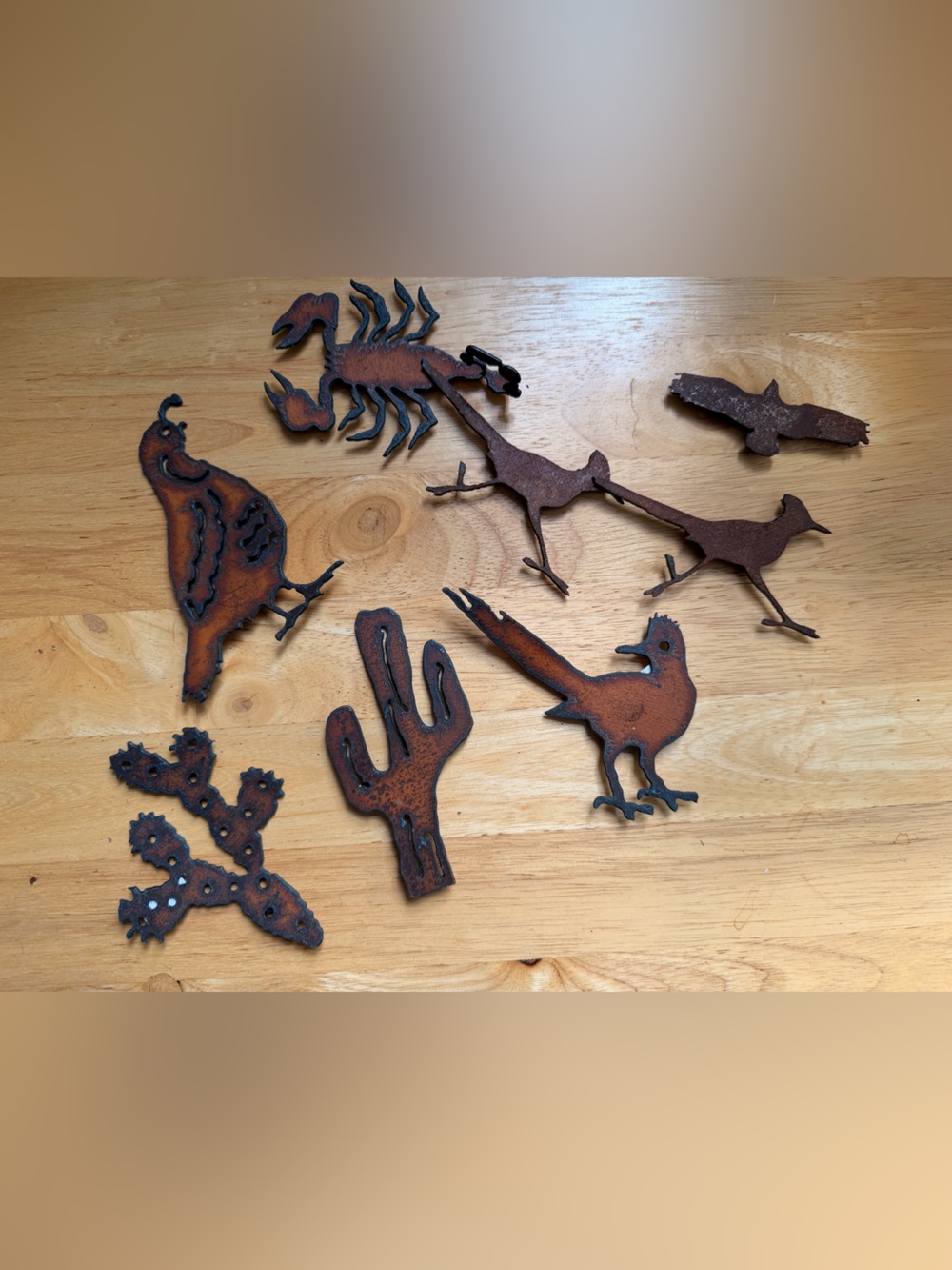 Rustic Metal Desert Animal Magnet Art - hand forged metal, Joshua Tree